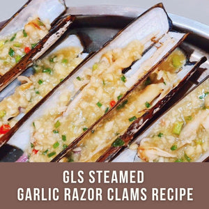 Global Live Seafood's Steamed Garlic Razor Clams Recipe