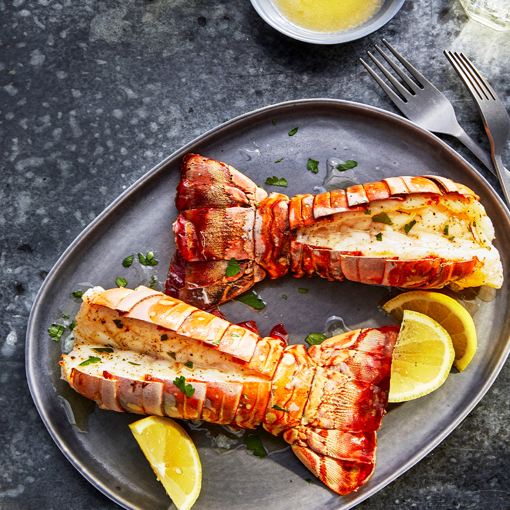 3-Step Easy Air Fryer Lobster Tails with Lemon-Garlic Butter Recipe