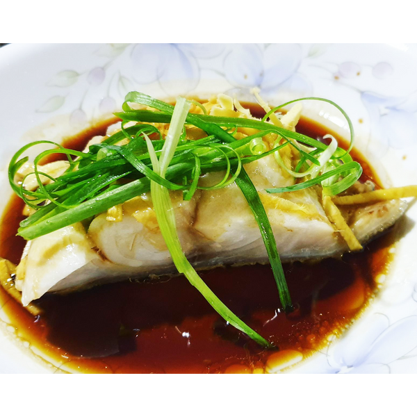 black cod steamed
