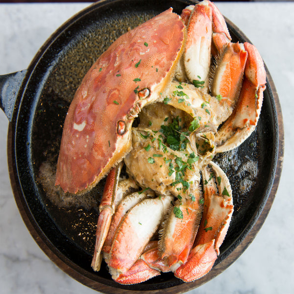 whole dungeness crab cooked